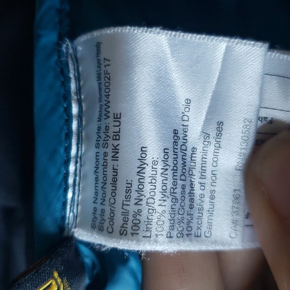 Woods women's water repellant down light puffer jacket teal green small - Picture 12 of 13